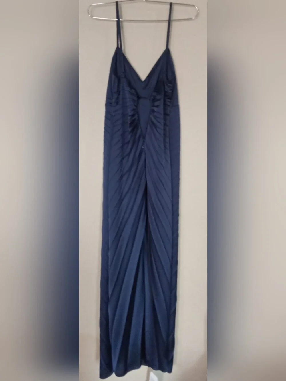 Abercrombie & Fitch Navy Blue Ruched Maxi Skirt - Elegant Women's Dress